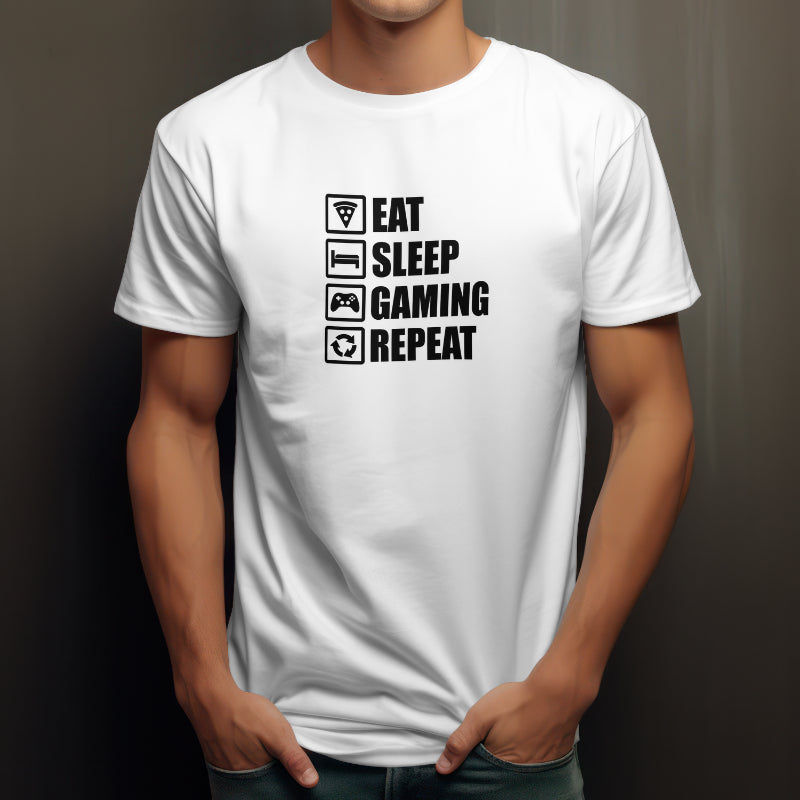 Eat Sleep Game Repeat T-shirt